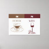 Koffie en wijn canvas afdruk (Voorkant)