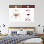 Koffie en wijn canvas afdruk (Insitu (Slaapkamer))
