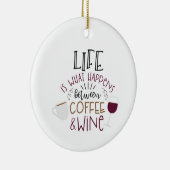 Koffie en wijn keramisch ornament (Rechts)