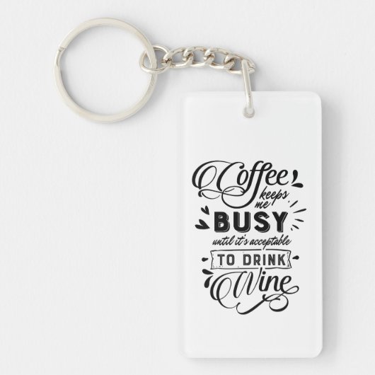 Koffie en wijn sleutelhanger (Voorkant)