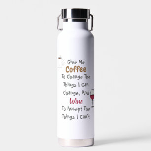 Koffie en wijn waterfles