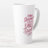 Koffie- en wijnovers Citaat-Bourgogne Latte Mok (Rechterhoek)