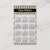 Koffie en Wijze Tribal ZigZag Patroon Visitekaartje (Achterkant)