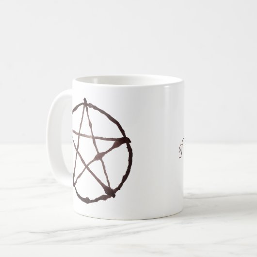 Koffie- en wittekentakel koffiemok (Voorkant links)