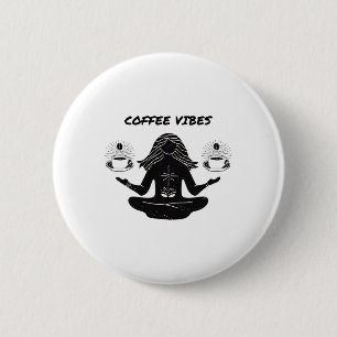 Koffie en yoga,namaste,café liefhebbers,lounge sfe ronde button 5,7 cm