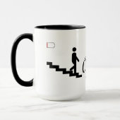 Koffie Energie Batterij Niveau Ontwerp Mok (Links)