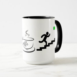 Koffie Energie Batterij Niveau Ontwerp Mok