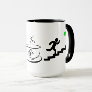Koffie Energie Batterij Niveau Ontwerp Mok