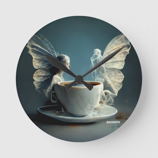 Koffie Engelen Artistieke Klok (Voorkant)