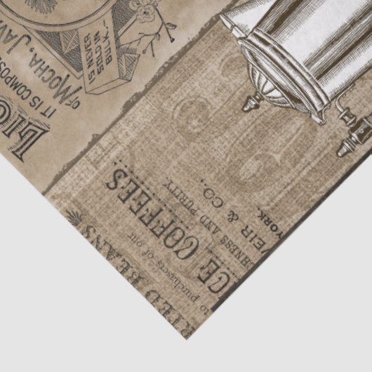  Koffie Ephemera Adverteren Decoupage Art Tissuepapier (Detail)