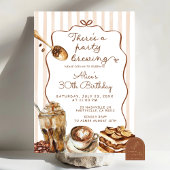 Koffie Er is een feestje brouwen verjaardag Kaart