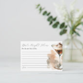 Koffie Espresso Uitgaansavond Ideeën Bruidsmeisjes Informatiekaartje (Staand voorkant)