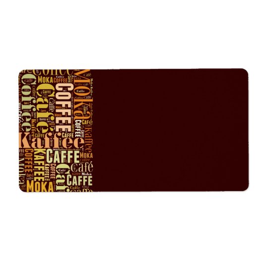 Koffie Etiket (Voorkant)