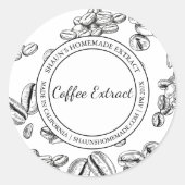 Koffie Extract Schets Modern label (Voorkant)