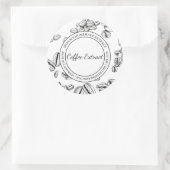 Koffie Extract Schets Modern label (Tas)