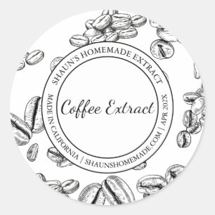 Koffie Extract Schets Modern label