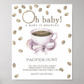 KOFFIE - fopspeen jacht baby shower spel Poster (Voorkant)