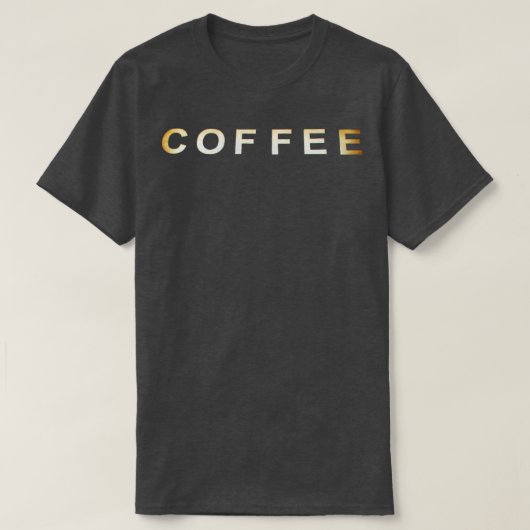 Koffie-fototekst T-shirt (Design voorkant)