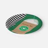 Koffie Frap Modern Chic Leuk Verjaardagsfeest Papieren Bordje (Gekanteld)