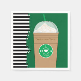 Koffie Frap Modern Chic Schattige Verjaardagsfeest Servetten