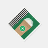 Koffie Frap Modern Chique Cute Verjaardagsfeestje Servetten (Hoek)