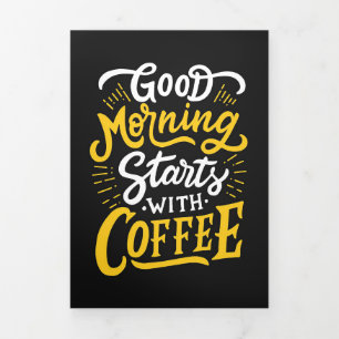 Koffie gaat morgenochtend van start met koffie drieluik kaart