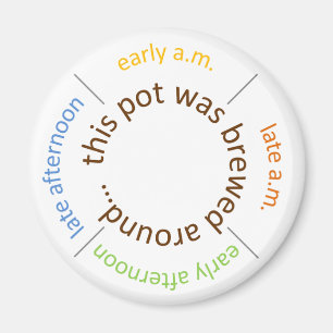 Koffie gebrouwen rond... magneet