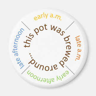 Koffie gebrouwen rond... magneet