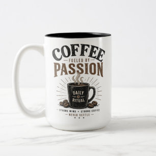 Koffie Gedreven door Passie Dagelijkse Ritualen Vi Tweekleurige Koffiemok