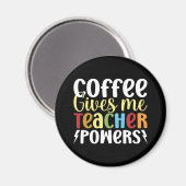 Koffie geeft me doctoraalbevoegdheden magneet (Voorkant / Achterkant)