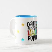 Koffie geeft me leraar krachten Mok (Voorkant links)