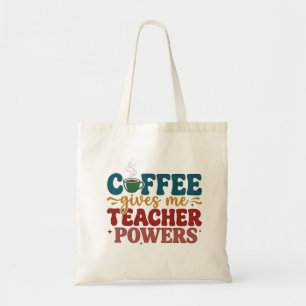 Koffie geeft me leraarskrachten Grappige leraar ci Tote Bag