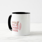 Koffie geeft me leraarskrachten Retro Bubble Typog Mok (Voorkant links)