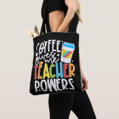 Koffie geeft me leraarskrachten tote bag (Dichtbij)