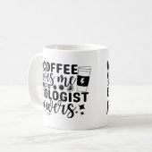 Koffie geeft me microbiologische macht koffiemok (Voorkant links)