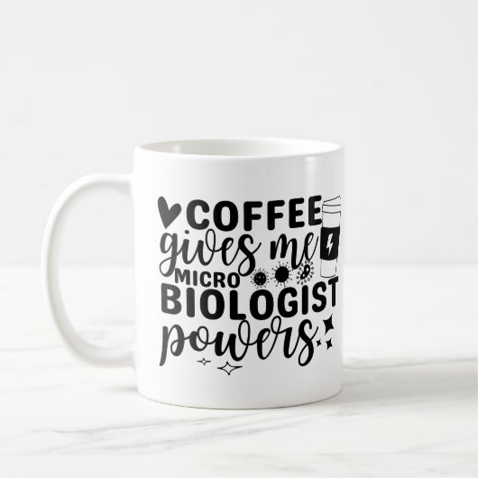 Koffie geeft me microbiologische macht koffiemok (Links)