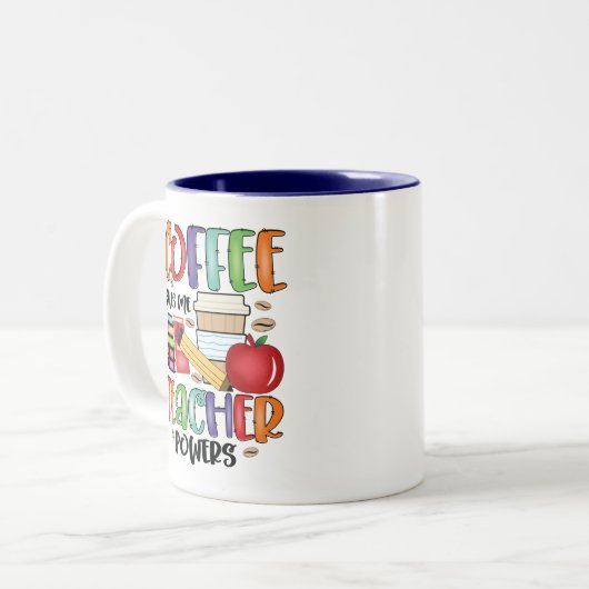 Koffie geeft me Mok van leerkrachten (Voorkant links)