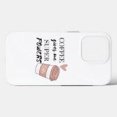 Koffie geeft me superkrachten Case-Mate iPhone case (Achterkant (horizontaal))