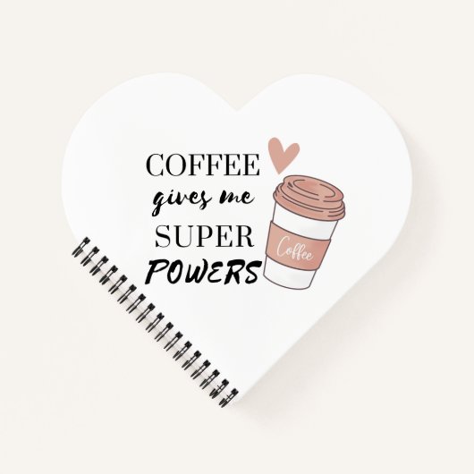 Koffie geeft me superkrachten notitieboek (Voorkant)