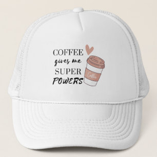 Koffie geeft me superkrachten trucker pet