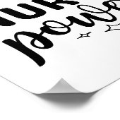 Koffie geeft me verpleegbevoegdheden poster (Hoek)