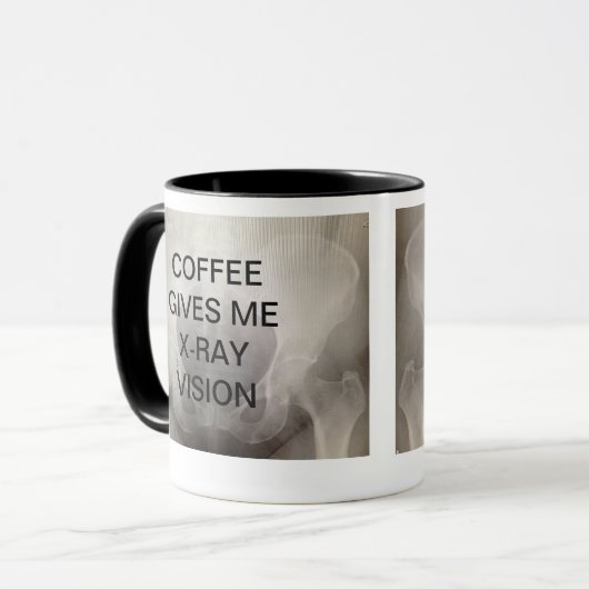 KOFFIE GEEFT ME X-RAY VISION MOK (Voorkant links)