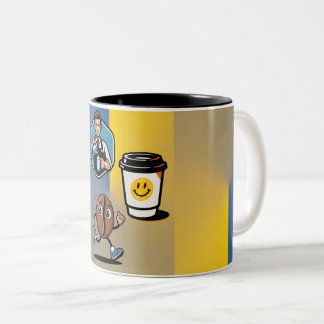 Koffie geïnspireerd ontwerp Koffiemok  Tweekleurige Koffiemok