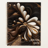 Koffie geïnspireerde Mocha en Cream Journal Planner (Voorkant)