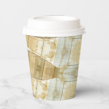 Koffie gekleurd collage grootboek papier