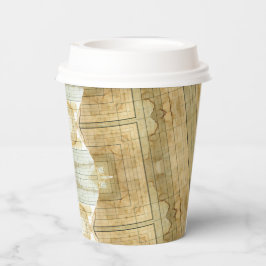 Koffie gekleurd collage grootboek papier papieren bekers