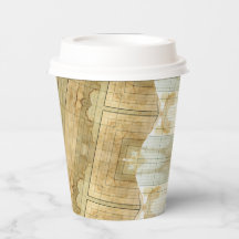 Koffie gekleurd collage grootboek papier