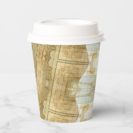 Koffie gekleurd collage grootboek papier papieren bekers