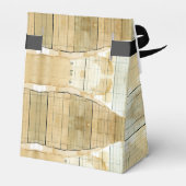 Koffie gekleurd grootboekpapier collage bedankdoosjes (Achterkant)