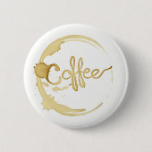 Koffie gekleurde knoppen ronde button 5,7 cm (Voorkant)